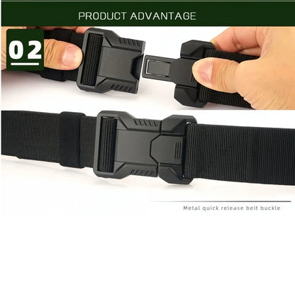 New Quick Release Pluggable Buckle Men Belt Breathable Elastic Outdoors Belts For Men Elastic Pants Belt