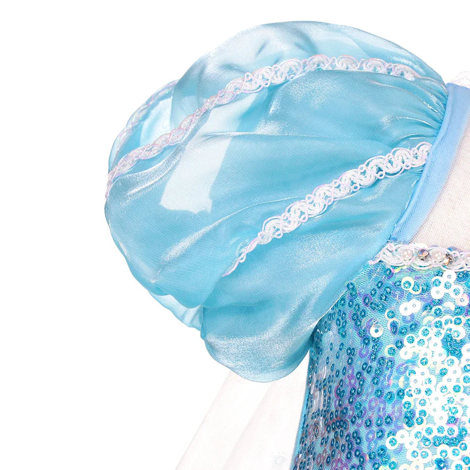 Elsa Princesa Infantil Halloween Cosplay Vestido Fantasia Rainha da Neve Vestidos de Festa para Meninas Roupa Infantil