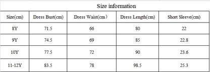 Summer New Girl Bubble Sleeve Colorful Flower Printed Princess Dress Cute Fashion Dress