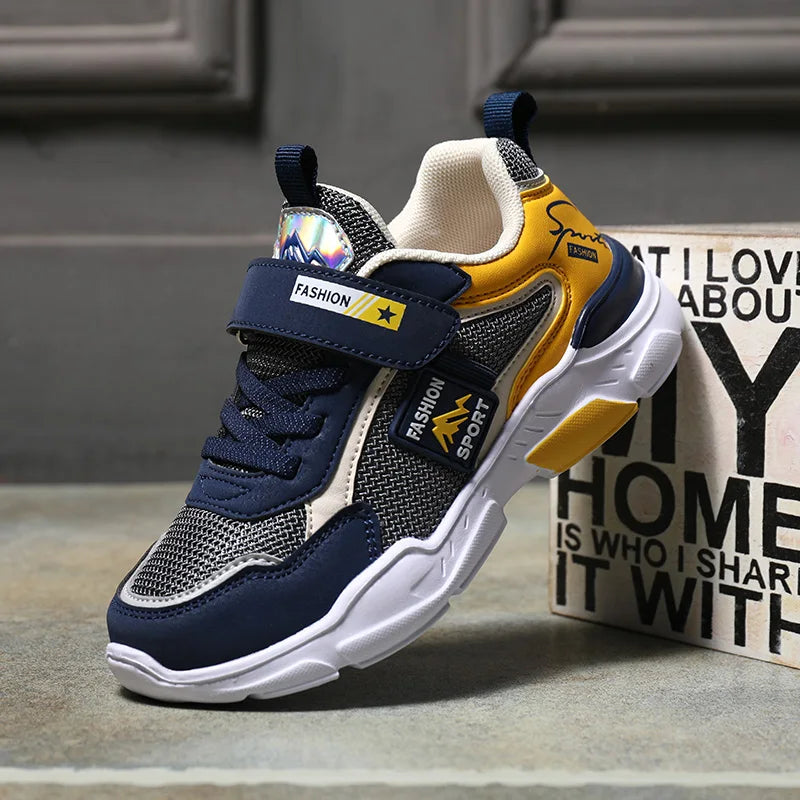 Kids Mesh Running Shoes Fashion Youngsters Teens Casual Walking Students Sneakers Breathable Soft Children Outdoor Sports Tennis