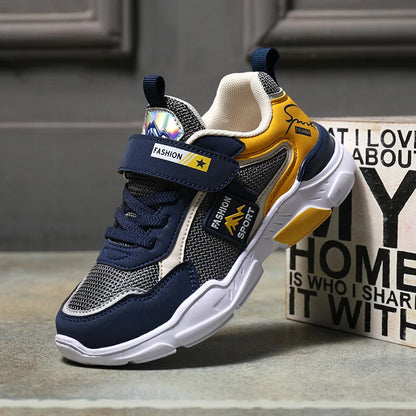 Kids Mesh Running Shoes Fashion Youngsters Teens Casual Walking Students Sneakers Breathable Soft Children Outdoor Sports Tennis