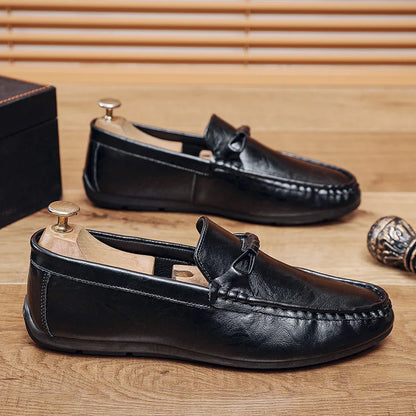 Summer men's loafers soft soled men's leather shoes comfortable driving shoes