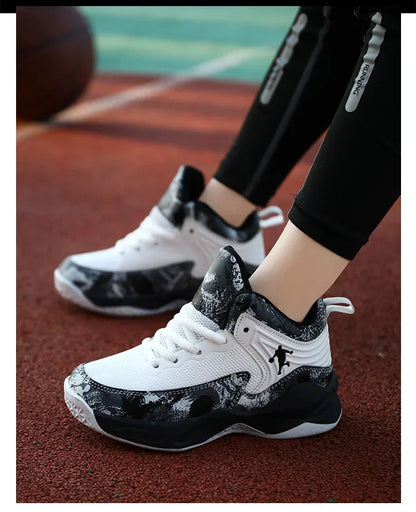 2025 Basketball Shoes for Kids Sneakers New Boys Brand Thick Sole Non-slip Children Sports Shoes Child Boy Basket Trainer Shoes