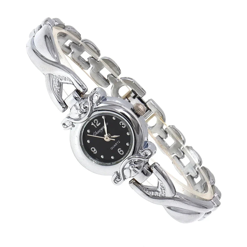 Luxury Woman Lady Pendant Bangle Bracelet Wristwatches Young Female Girls Waterproof Gifts Thin Strap Watches gold watch women