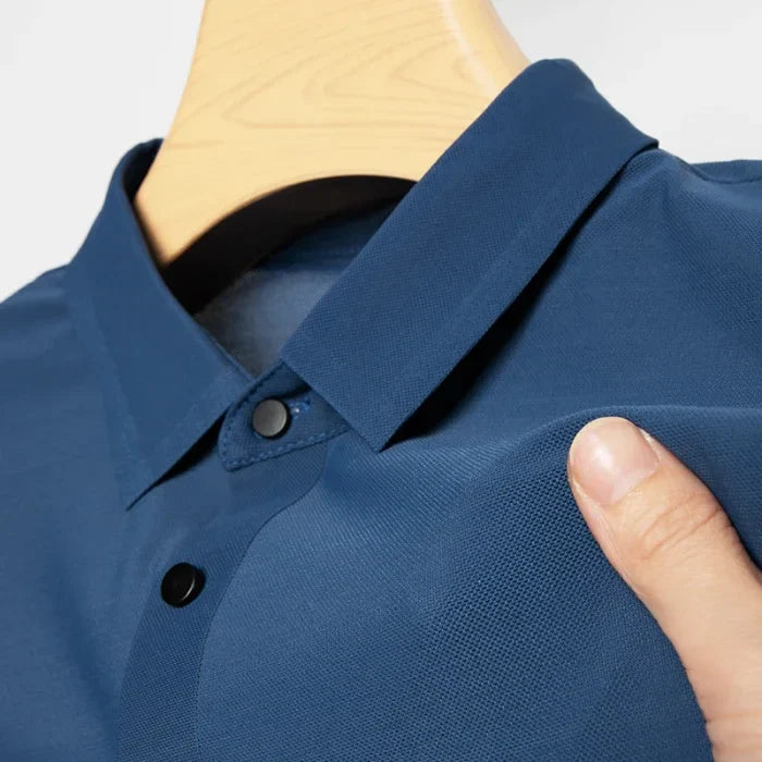 10 Color Men's Thin Polo Shirt Summer New Ice Silk Popular Business Casual Breathable Lapel Polo Shirt for Man Brand Clothing