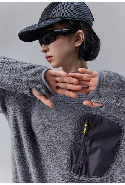 All Season 190g Ultra-light Breathable Thermal Hoodie, Urban Outdoor Techwear Mid-layer with Thumbholes & Zip Pocket