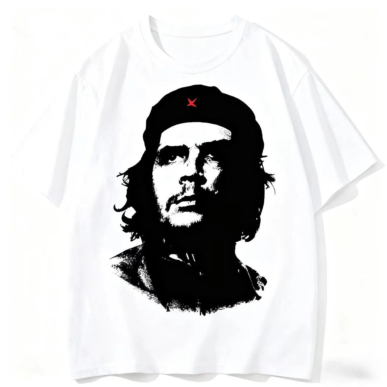 Che Guevara S New American Retro Casual Loose Men S Pure Cotton T-shirt for Motorcycles Is A Trendy Cultural Symbol