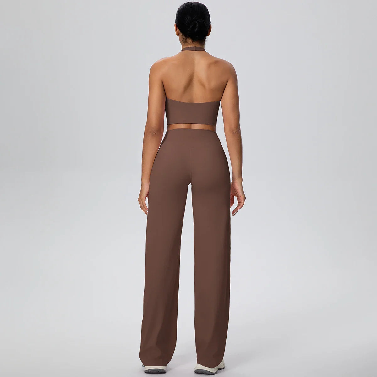 2Pieces Breathable Summer Workout Top Pants Yoga Set Yoga Underwear With Chest Pad Quick Drying Push Up Pencil Pants Yoga Set