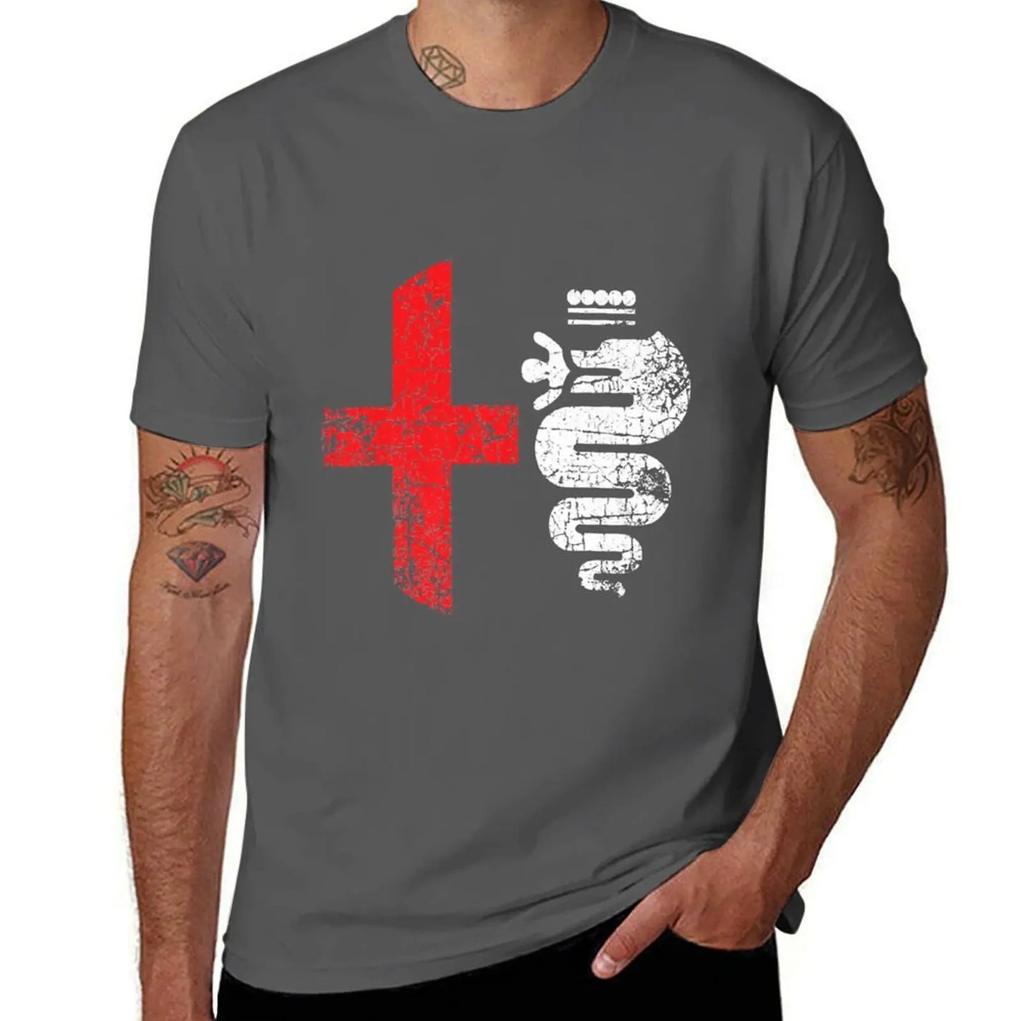Alfa Car Drivers Stylish Grunge Logo T-Shirt funnys graphics oversizeds plain white t shirts men