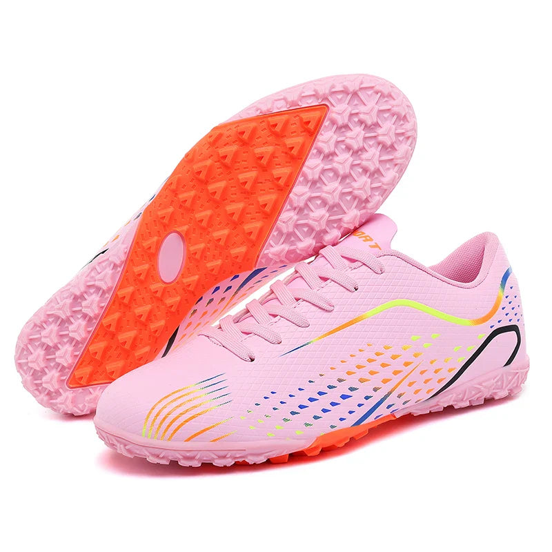 Kids Youth Soccer Shoes Cleats Football Boots Men Non Slip Breathable Lightweight Training Sneakers Boys Children Football Match