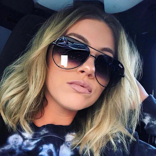 Pilot Sunglasses Women Brand Design Metal Frame Mirror