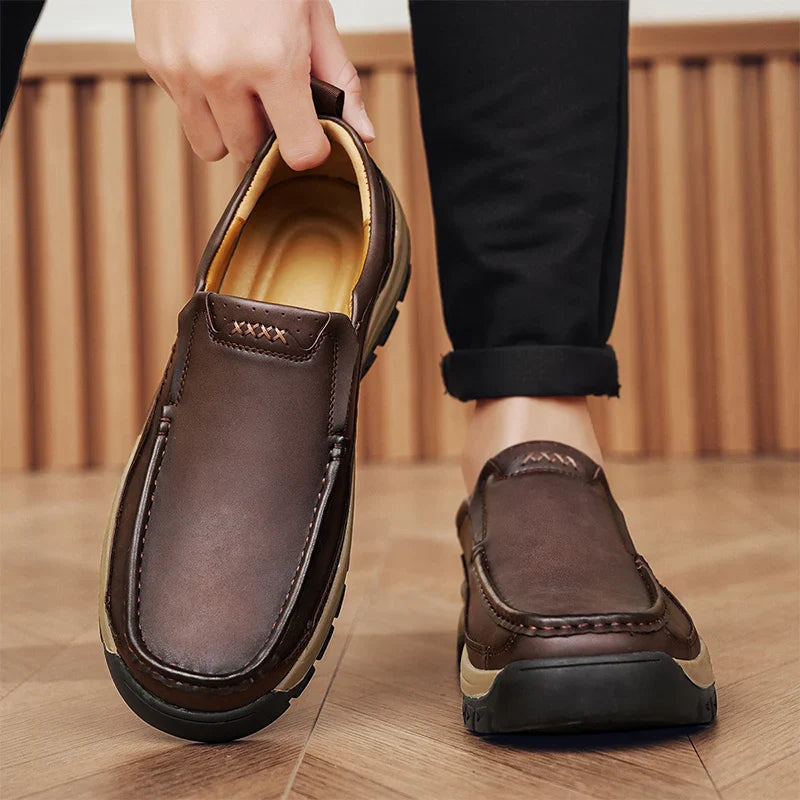 Spring 2025 New Men's Shoes: Versatile Casual Shoes, British Middle-aged Dad Shoes, and Fashionable Business Leather Shoes