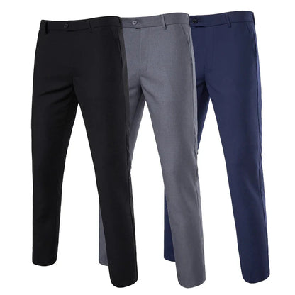 Mens Dress Pants Slim Fit Slacks for Men Business Casual Formal Pants Wedding Plain Men's Wrinkle-Resistant Dress Pant Party
