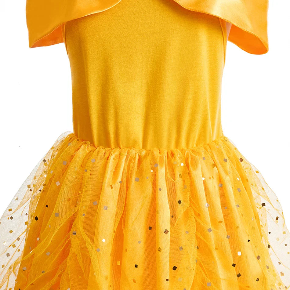 2025 Kid Elsa Anna Costume Girl Birthday Floral Dress Children Snow Queen Performance Fantasy Princess Evening Halloween Costume