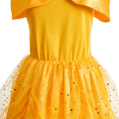 2025 Kid Elsa Anna Costume Girl Birthday Floral Dress Children Snow Queen Performance Fantasy Princess Evening Halloween Costume