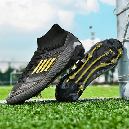 New Men Soccer Shoes Boys Breathable Sport Football Boots Outdoor Cleats Adult Long Spikes Training Non Slip Match Comfortable