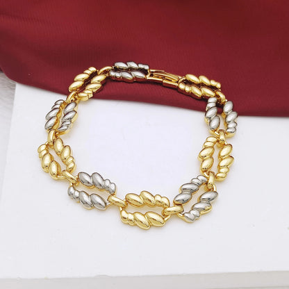 Minimalist Style Jewelry Set 18K Gold Plated Women Necklace Earrings Bracelet And Ring 4pcs Jewelry Set Wedding Party Gift