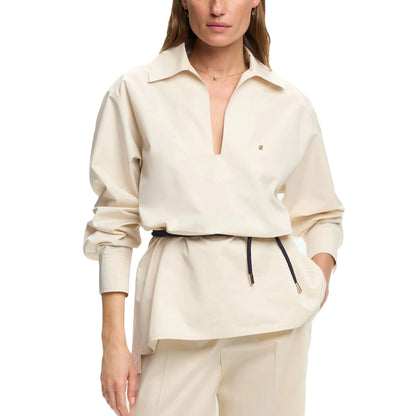 Women Elegant Solid Blouse Spring Summer Casual Long Sleeve V Neck Loose Shirt Office Lady Tunics Fashion Tops 2025
