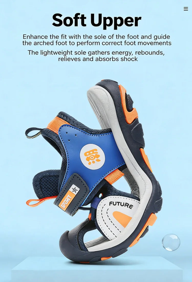 Children's Sandals Boys Girls Breathable Summer Sport for Outdoor Beach Shoes Anti-collision Comfortable Walking Sandalies