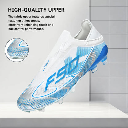 AG/FG Firm Ground Soccer Cleats for Men Women Kids Youth PU Fabric Rubber Sole Non-Slip Wear-Resistant Training Boots
