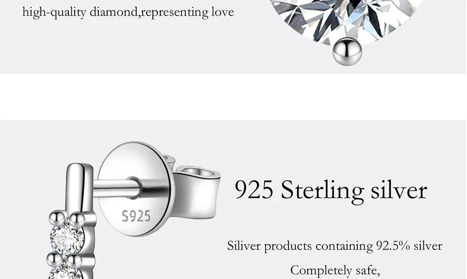 0.5/1CT Moissanite Drop Earring Women S925 Pure Silver Four Claw Laboratory Diamond Fashion Luxury Wedding Jewelry