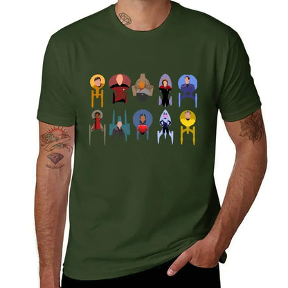 Trek ships & captains T-Shirt hippie clothes summer top oversized anime figures mens tall t shirts