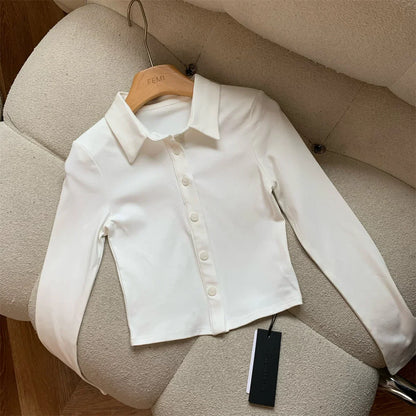 Two Piece New Sexy Chic Halter Female Dresses Basic Polo Neck Fashion Button Shirt Slim Simple A-line XS-L Women Dress