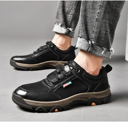 2024 Business Comfort Men's Shoes Simple versatile leather footwear Casual outdoor anti slip loafers male new comfortable flat