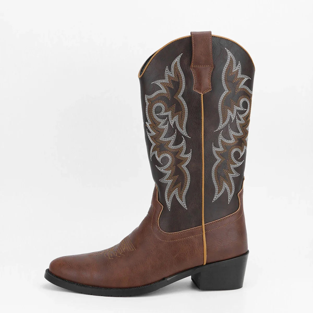 Men's High-Top Vintage Embroidered Fashion Desert Western Cowboy Boots