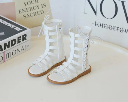 Children Sandals High-top Kids Girls Sandals Baby Sandals High Quality Flat Cut-Outs Beach Sandals