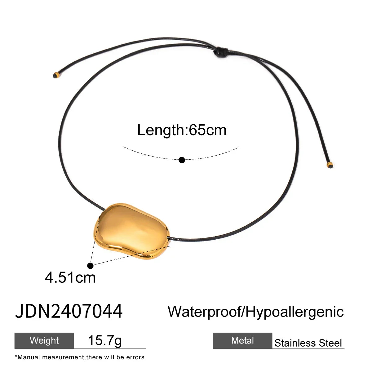 Waterproof Stainless Steel Micro Trend Cord Necklaces Women Statement Metal 18K Gold Plated Trendy 2024 Jewelry collares
