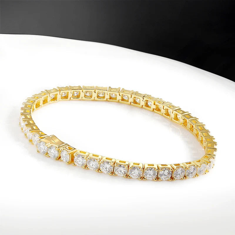 2024 New In GRA Certified 3/4/5/6.5MM White Full Moissanite Tennis Bracelet for Women Men 925 Silver Diamond Link Bracelets