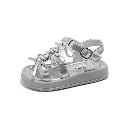 Girl Sandals Summer New Kids Fashion Hollow-out Causal Shoes Princess Versatile Sweet Bowknot Children Open-toe Beach Sandals