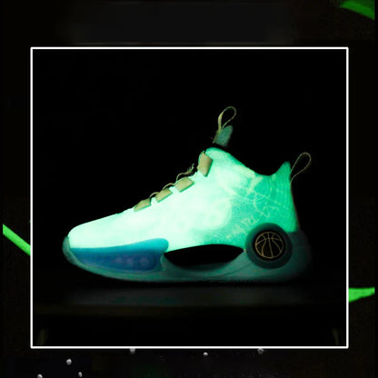 Kids Basketball Shoes Non-slip Breathable Basketball Training Sneakers Boys Girls Athletic Shoes Luminous Children Running Shoes