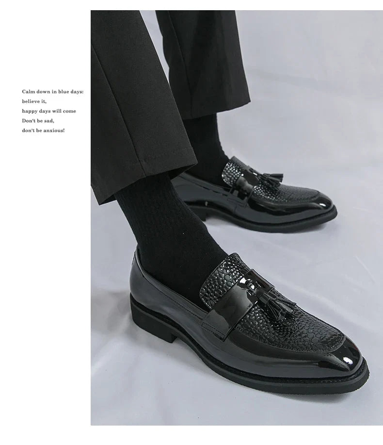 Classic Social Formal Leather Shoes Men Party Leather Casual Business Shoes Men Leather Loafers High Quality Men's Dress Shoes