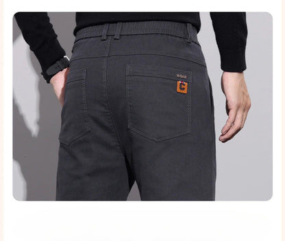 New Winter High-End Business Men's Suit Pants Autumn and Winter Slim Straight Casual Pants Versatile Fashion Trousers Korean