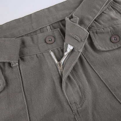 Women's Cargo Pants Women Fashion Vintage Low Rise Pants