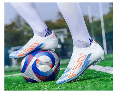 High Quality Mens Football Boots F50 Boys FG/TF Training Studded Fast Soccer Cleats Pro Non Slip Football Shoes for Man 35-45