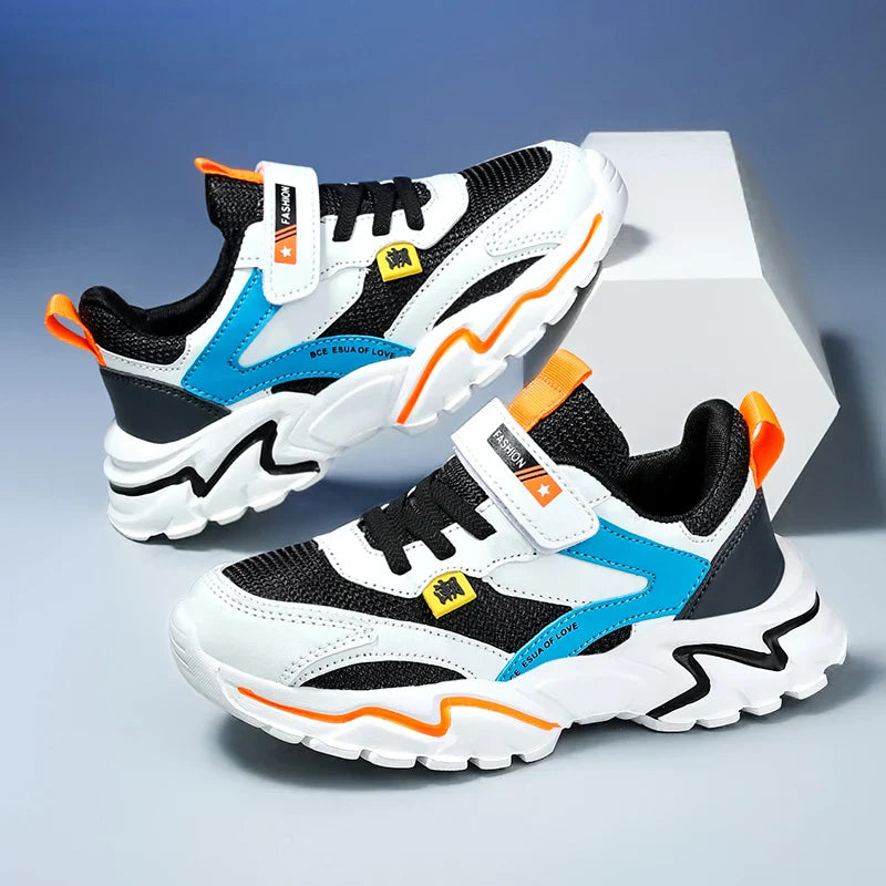 Boys' Summer Mesh Breathable Sneakers Anti-Skid Outdoor Tennis Shoes for Children Sport Running Size 28-39