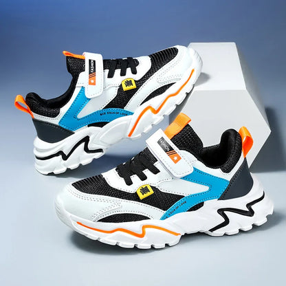 Boys' Summer Mesh Breathable Sneakers Anti-Skid Outdoor Tennis Shoes for Children Sport Running Size 28-39