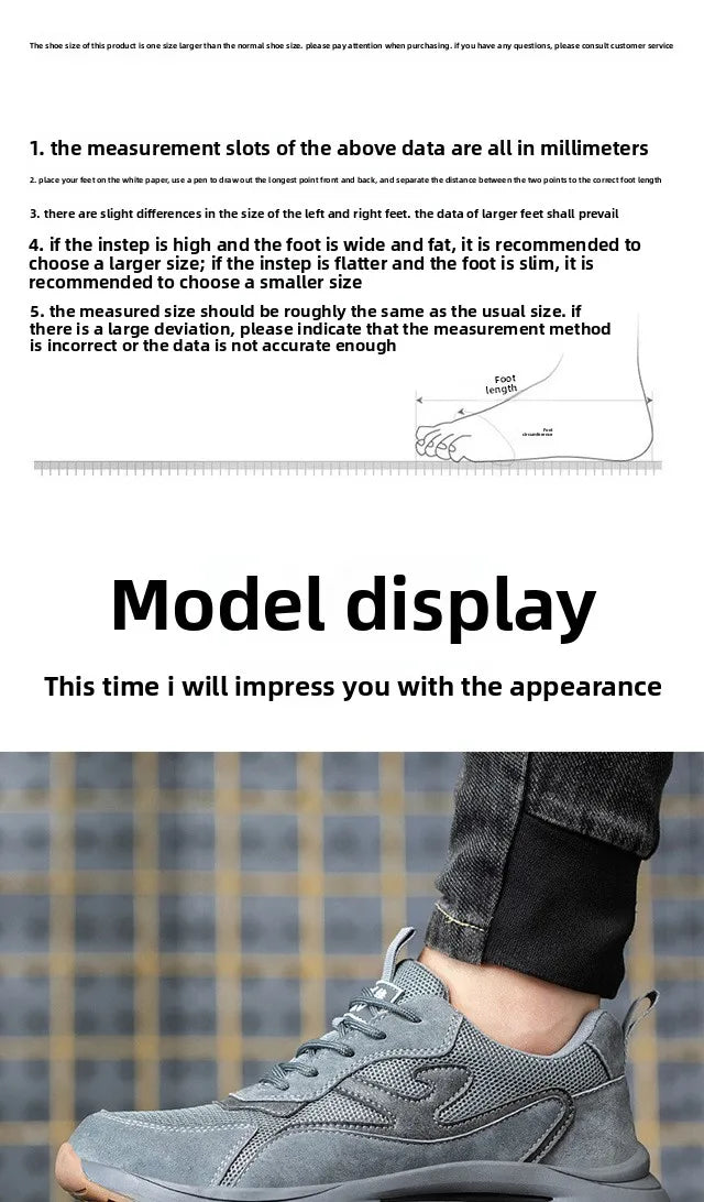 Men's Safety Shoes Anti Smashing Piercing Lightweight Construction Site WorkShoes Electrician's Insulated Footwear