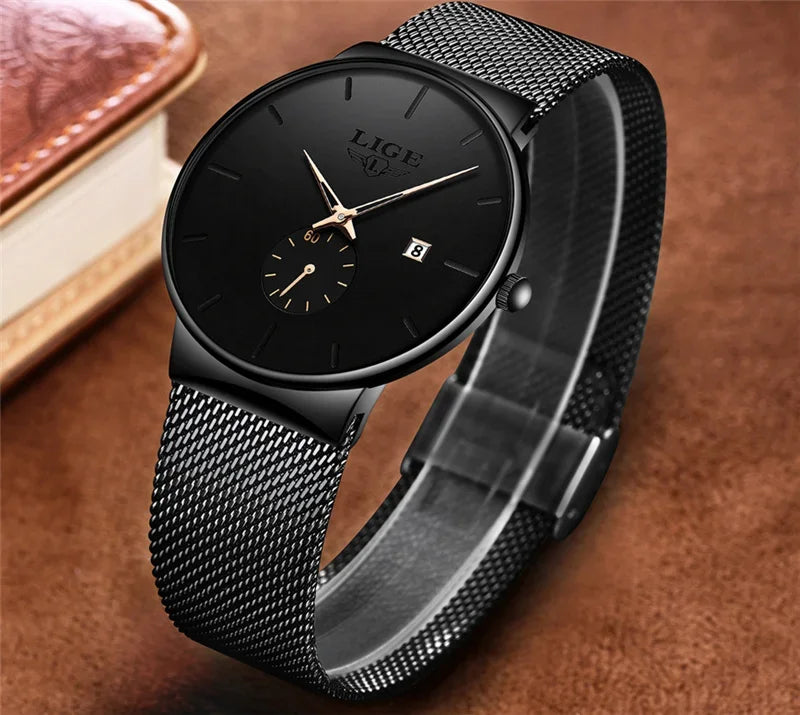 Ultra Thin Fashion Casual Ladies Watches Elegant Luxury Waterproof Business Quartz Watch for Women Gift Auto Calendar Clock