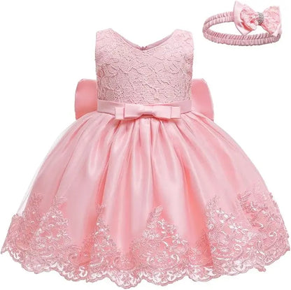 Girls White Baptism Dress Bridesmaid Dresses For Wedding Prom Gown Big Bow Girls Elegant Dresses Red Puffy Christmas Dress