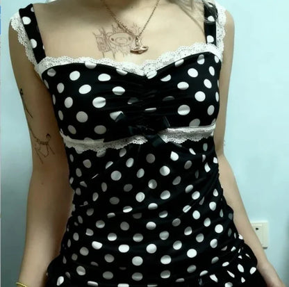 00s Fairycore Lace T-Shirts Tops Women Lace  Slim Fit V-Neck Long Sleeve T-Shirts Kawaii Bow Trim Sleeveless Milkmaid Vests