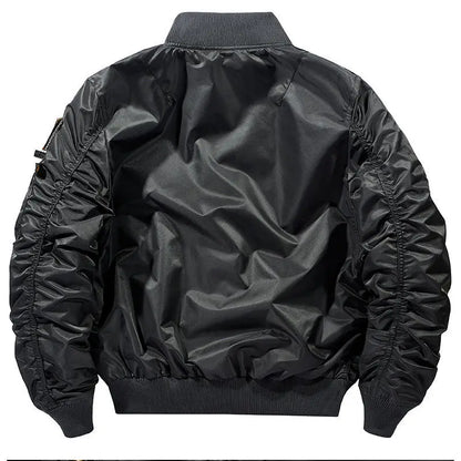 Ma-1 Bomber Jacket Men's Tactical Work Big Pocket Baseball Suit Coat Autumn Vintage Vertical Collar Windproof Motorcycle Jacket