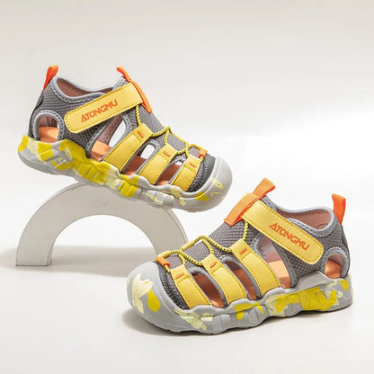 Children Casual Sandals for Boys Girls Sports Sandals New Summer Soft Beach Shoes Toes Capped Outdoor Play Cut-outs Breathable