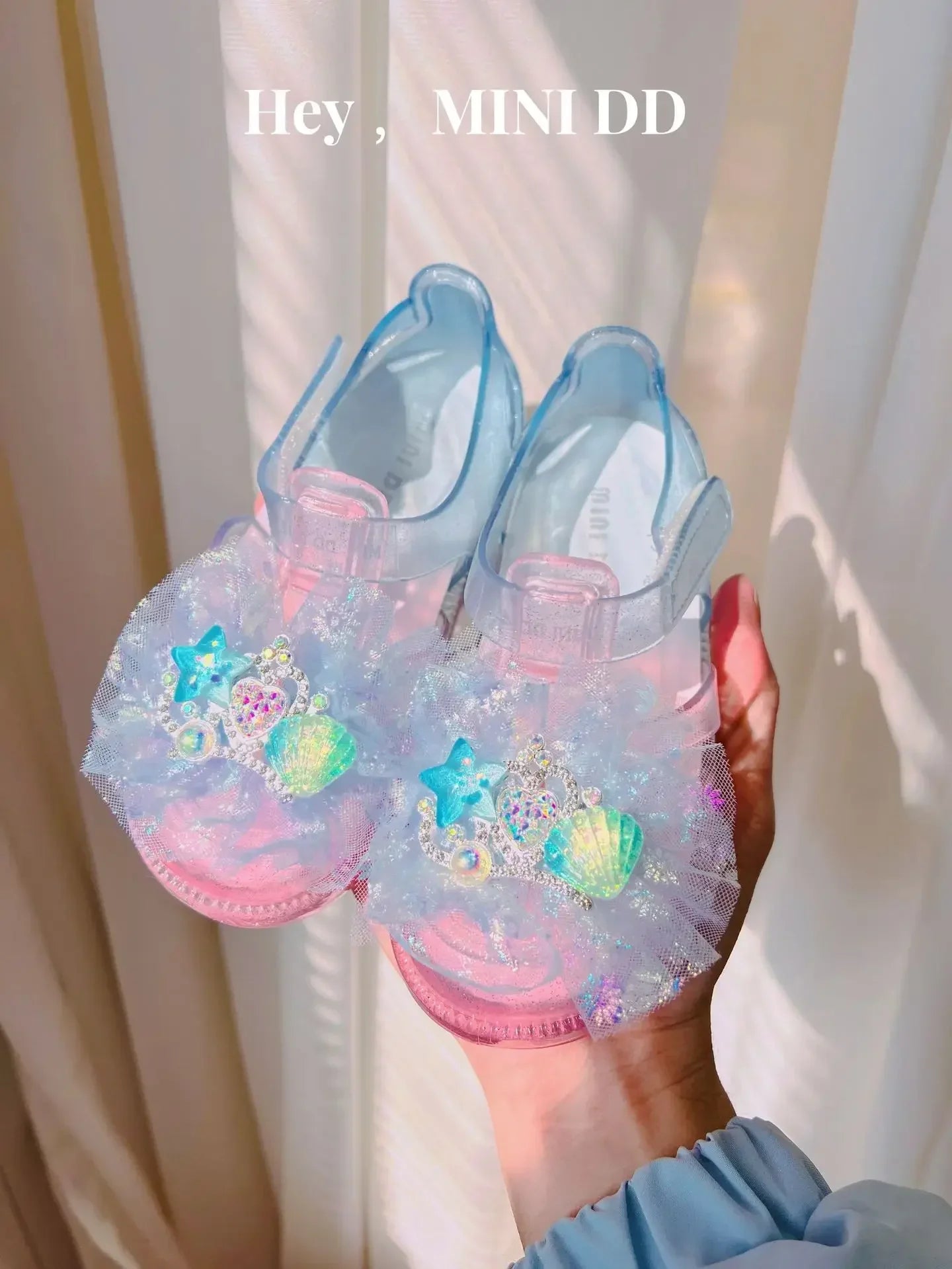 Girls' Princess Sandals 2025 Summer New Children's Jelly Sandals Soft Bottom Closed-toe Anti-collision Baby Kid's Beach Shoes