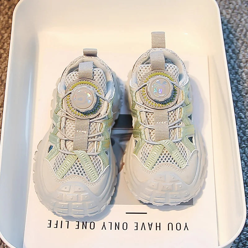 Summer Sport Sandals for Children Hollow Out Breathable Boy's Girl's Adjust Sport Shoes Anti-slippery Soft-soled Kid's Sandals