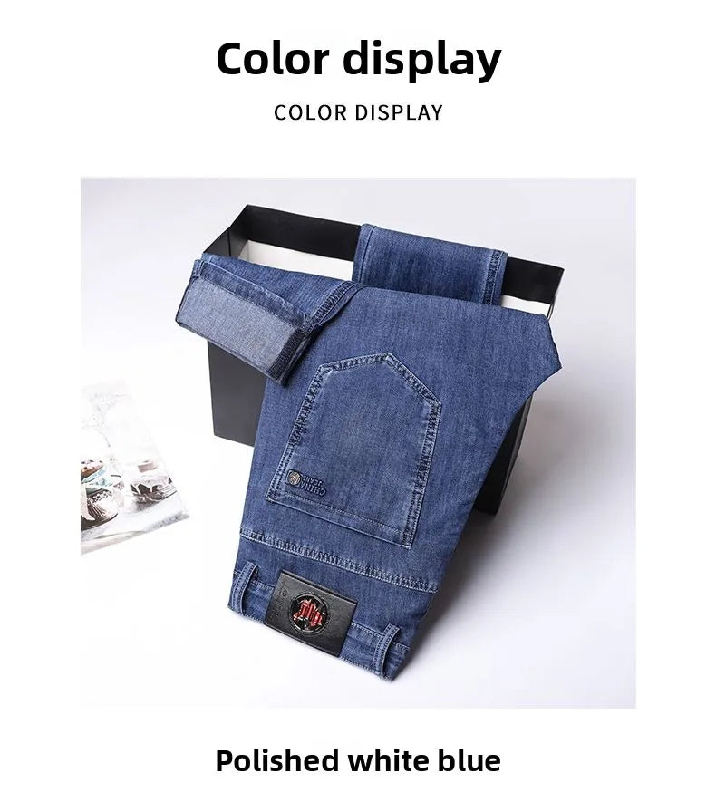Men's New Fashion Business Jeans for Autumn and Winter  Classic Style Casual Stretch Slim Jeans  Men's Brand Jeans Jeans Pants