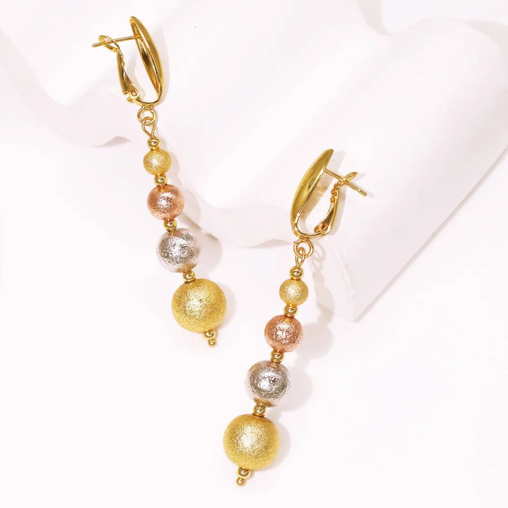 2025 New Multi Layer Women Jewelry Set Matte Frosting Texture Round Beads Necklace Set For Bridal Wedding Jewellwey Gift